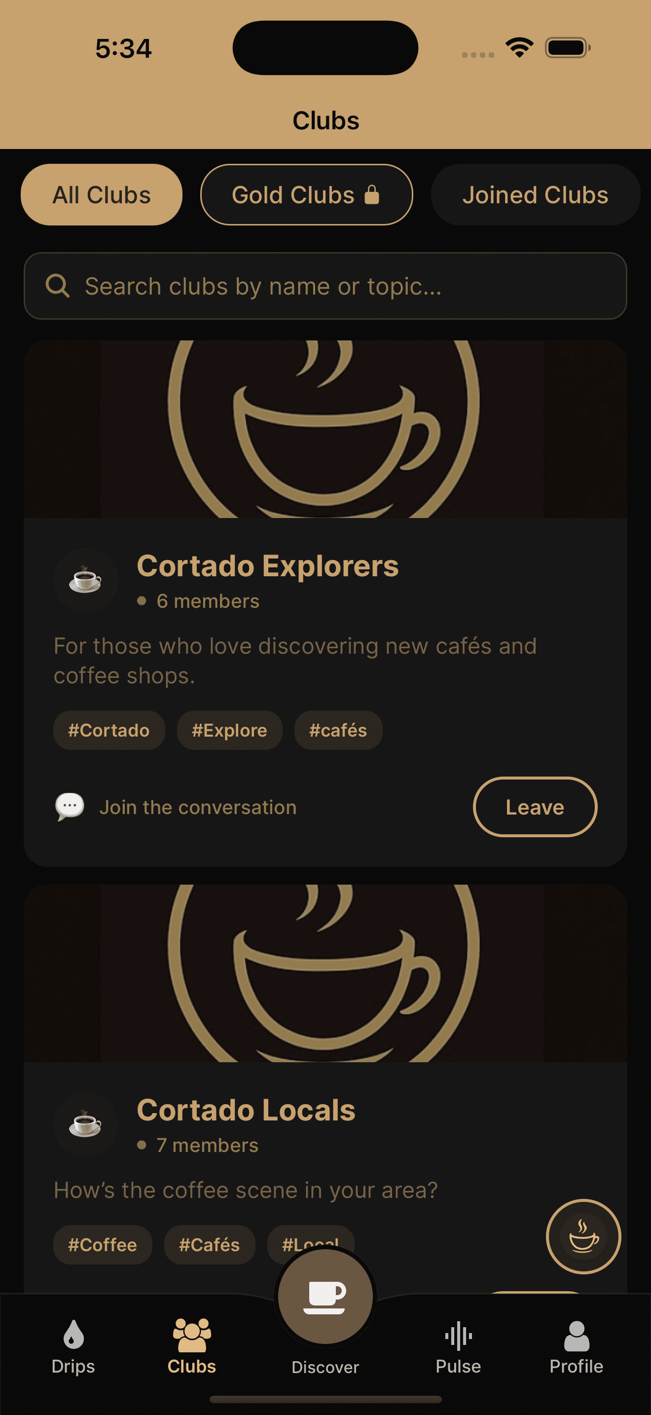 Join Coffee Clubs